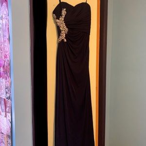 Navy Blue long prom dress